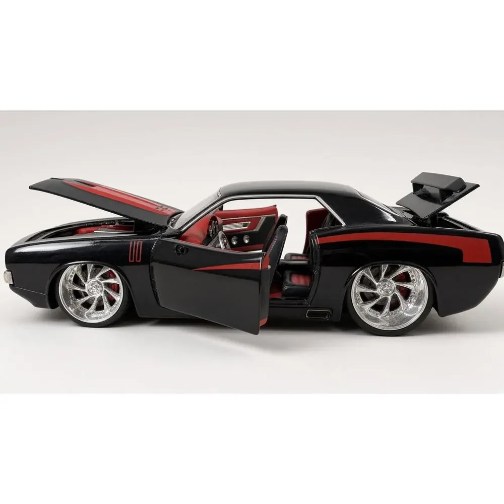 Jada Bigtime Muscle Cuda Black Red Diecast 1:24